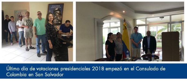 Último día de votaciones presidenciales 2018 empezó en el Consulado de Colombia en San Salvador
