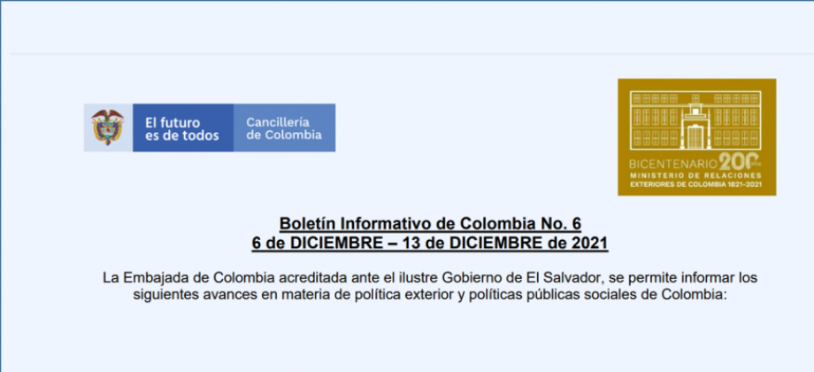 Boletín Informativo de Colombia 