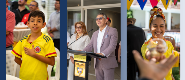 Así celebraron los colombianos en El Salvador la Independencia de Colombia